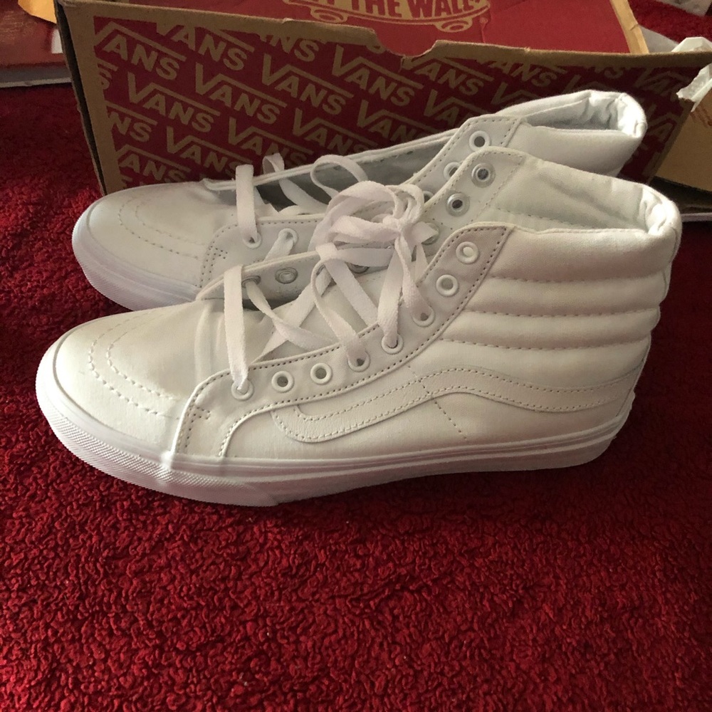 Vans all white!